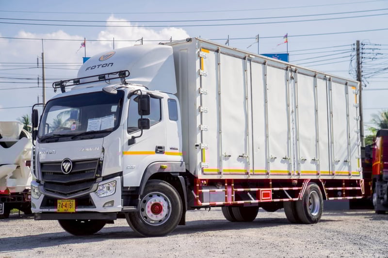 ขาย รถบรรทุก 6 ล้อตู้แห้ง FOTON 240 แรงม้า ปี 65 ตู้ 10 บาน สเป็คเทพ สวยจัด