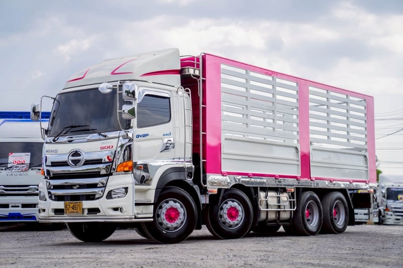 HINO GY 380แรงม้า รถบรรทุก 12ล้อ กระบะคอกสูง ปี2021