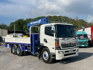 HINO FM 251แรงม้า รถบรรทุก 10ล้อ กระบะเหล็กติดเครน ปี2015