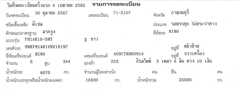 ขาย HINO VICTOR FM 344 แรง หัวลาก 10 ล้อ (2 เพลา) ปี 2019 สภาพสวย พร้อมใช้งาน เอกสารครบ
