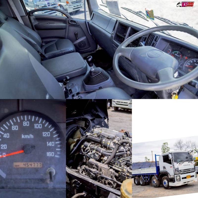 ISUZU FVM 300แรงม้า รถบรรทุก 10ล้อ กระบะเหล็ก ปี2013 เลขไมล์ 454,777 กม.
