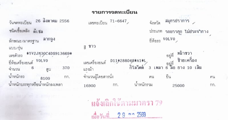 VOLVO FM 370แรงม้า รถบรรทุก 10ล้อ หัวลาก เฉพาะหัว ปี1970