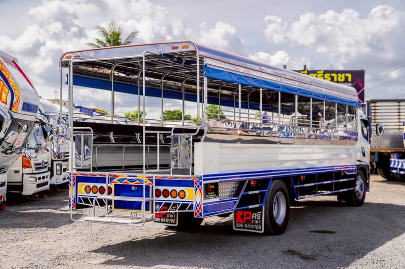 รถสองแถว 6 ล้อ รถบรรทุก ปี2003 HINO FG 212แรงม้า