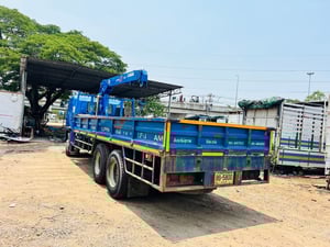 HINO FL 212แรงม้า รถบรรทุก 10ล้อ กระบะเหล็กติดเครน ปี2007