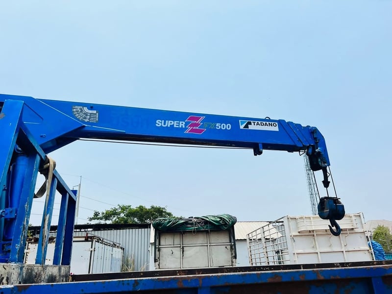 HINO FL 212แรงม้า รถบรรทุก 10ล้อ กระบะเหล็กติดเครน ปี2007