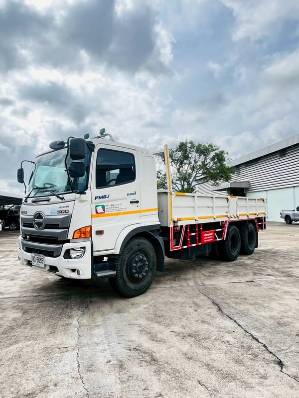 HINO FM 260แรงม้า รถบรรทุก 10ล้อ กระบะเหล็ก ปี2019 เลขไมล์น้อยกว่า 100,000 กม. (ระยอง-นิคมพัฒนา)