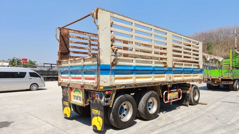 OTHER หางพ่วง 3 เพลา , กระบะเหล็กคอกเกษตร