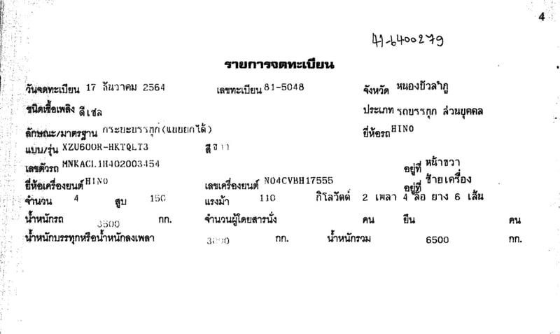 HINO DOMINATOR500 FC9JJ1A-CBAHF 210แรงม้า รถบรรทุก 6ล้อ กระบะคอกสูง ปี2023 เลขไมล์น้อยกว่า 50,000 กม. (ทะเบียน 68-9636) HINO DOMINATOR500 FC9JJ1A-CBAHF 210แรงม้า รถบรรทุก 6ล้อ กระบะคอกสูง ปี2023 เลขไมล์น้อยกว่า 50,000 กม. (ทะเบียน 68-9636)