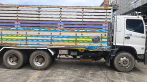 HINO DOMINATOR500 FM2PNPD 314แรงม้า รถบรรทุก 6ล้อ กระบะคอกสูง ปี2009 เลขไมล์น้อยกว่า 800,000 กม. (ทะเบียน 87-0218)