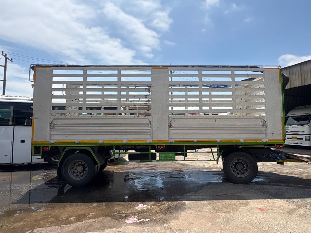 HINO VICTOR500 FL8JT1A-SGT 10 ล้อ, กระบะเหล็กคอกสูงแป๊บกล่อง - หางพ่วง 2 เพลา, กระบะเหล็กคอกสูง HINO VICTOR500 FL8JT1A-SGT 10 ล้อ, กระบะเหล็กคอกสูงแป๊บกล่อง - หางพ่วง 2 เพลา, กระบะเหล็กคอกสูง