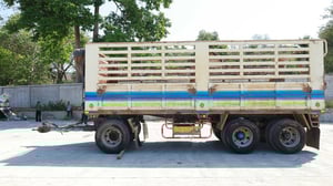 OTHER หางพ่วง 3 เพลา , กระบะเหล็กคอกเกษตร