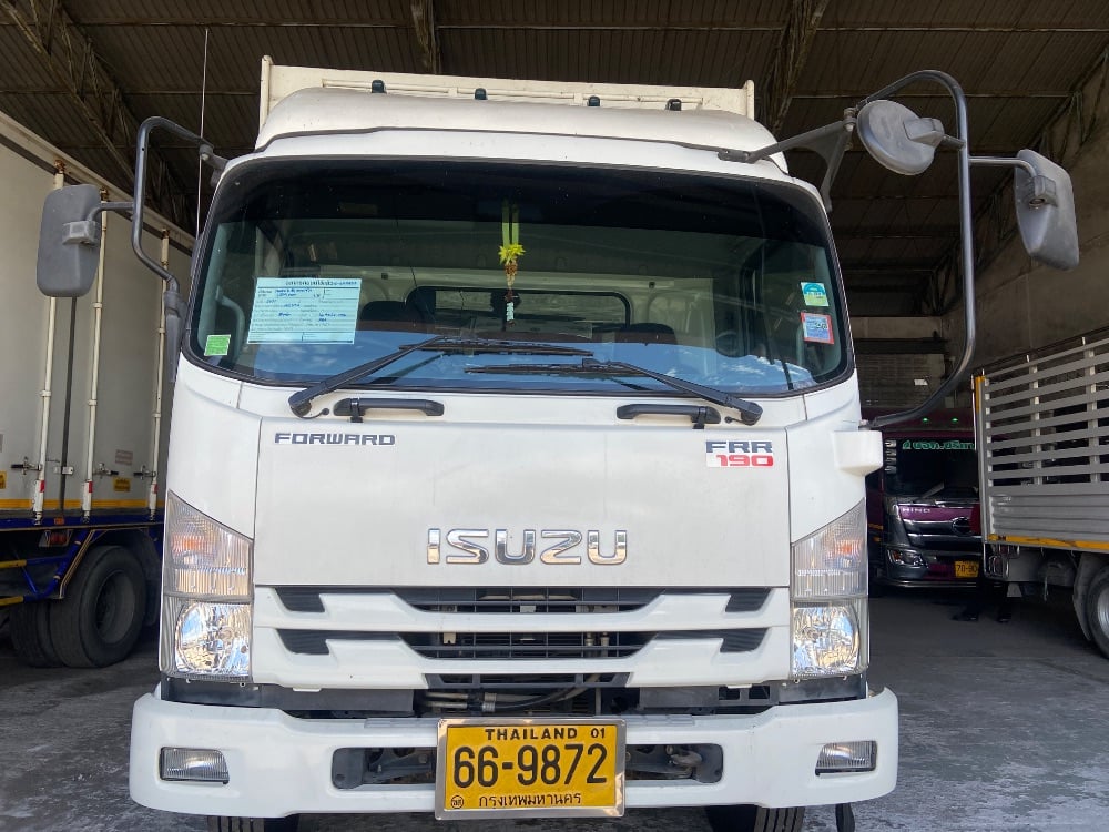 ISUZU FRR190" FRR90MMXXU 6 ล้อ, กระบะแผงข้าง" 190แรงม้า รถบรรทุก 4ล้อ กระบะคอกสูง ปี2021