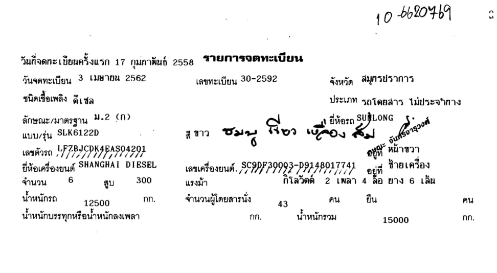 SUNLONG SLK6122D รถโดยสารบัส 43 ที่นั่ง" จดทะเบียนปี2015 ไมล์น้อยกว่า600,000 SUNLONG SLK6122D รถโดยสารบัส 43 ที่นั่ง" จดทะเบียนปี2015 ไมล์น้อยกว่า600,000