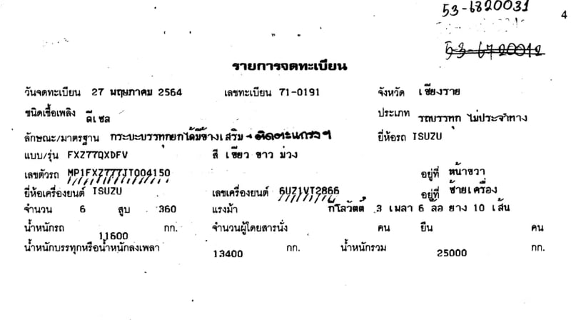 ISUZU FXZ360 FXZ77QXDFV 360แรงม้า รถบรรทุก 10ล้อ พ่วงแม่ลูก ปี2021