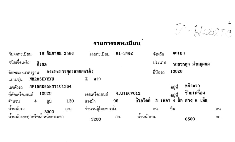 ISUZU NMR130 NMR85EXXXU 130แรงม้า รถบรรทุก 6ล้อ ดั้มพ์ ปี2023 เลขไมล์น้อยกว่า 50,000 กม.(81-3482)