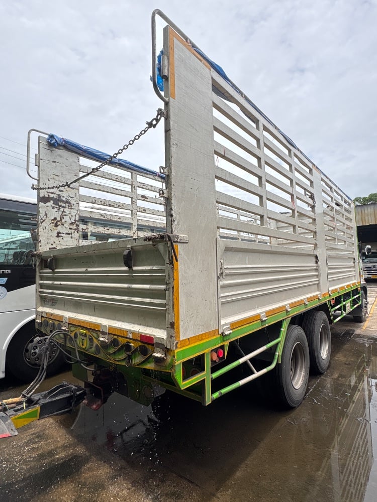 HINO VICTOR500 FL8JT1A-SGT 10 ล้อ, กระบะเหล็กคอกสูงแป๊บกล่อง - หางพ่วง 2 เพลา, กระบะเหล็กคอกสูง HINO VICTOR500 FL8JT1A-SGT 10 ล้อ, กระบะเหล็กคอกสูงแป๊บกล่อง - หางพ่วง 2 เพลา, กระบะเหล็กคอกสูง