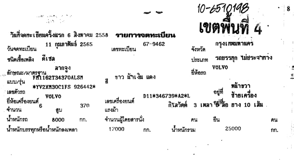 VOLVO VOLVO  FM 370	"VOLVO FM1162T34370ALSM 370แรงม้า รถบรรทุก 10ล้อ หัวลาก เฉพาะหัว ปี2015 เลขไมล์มากกว่า 800,000 กม.