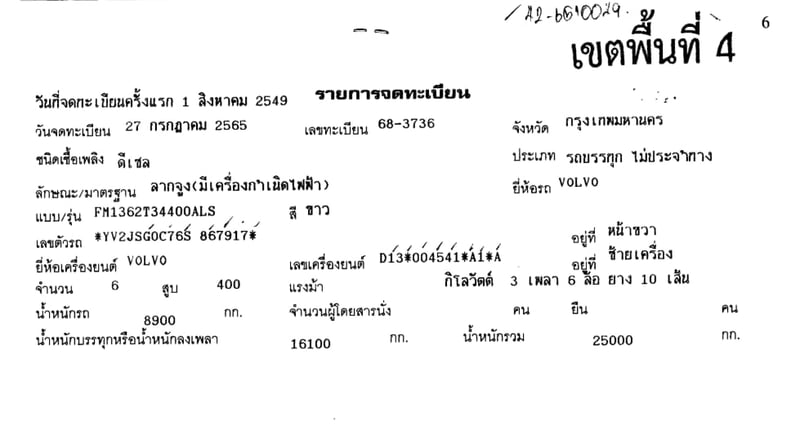VOLVO FM 400 FM1362T34400ALS 400แรงม้า รถบรรทุก หัวลาก 10ล้อ หัวลาก เฉพาะหัว ปี2006 VOLVO FM 400 FM1362T34400ALS 400แรงม้า รถบรรทุก หัวลาก 10ล้อ หัวลาก เฉพาะหัว ปี2006