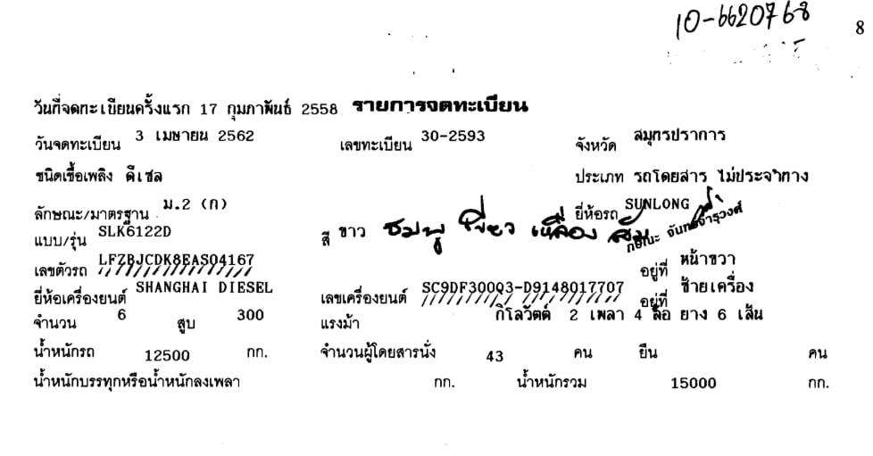 SUNLONG SLK6122D รถโดยสารบัส 43 ที่นั่ง" จดทะเบียนปี2015 ไมล์น้อยกว่า600,000 SUNLONG SLK6122D รถโดยสารบัส 43 ที่นั่ง" จดทะเบียนปี2015 ไมล์น้อยกว่า600,000