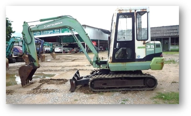  รถขุดนำเข้า MITSUBISHI MM35 หัวเก๋ง เอกสารครบ ลดราคา สภาพพร้อมใช้งาน