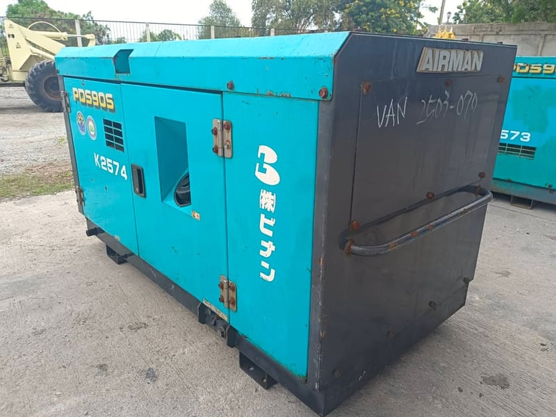 ปั๊มลม AIRMAN 90cfm PDS90S ชั่วโมง: 1,612 นำเข้ายี่ปุ่น ไม่เคยใช้งานในไทย 