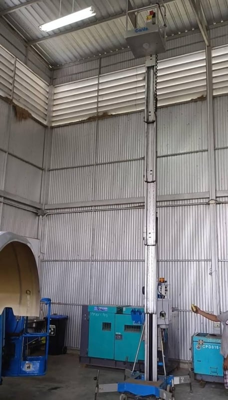 รถกระเช้าไฟฟ้า GENIE AWP-25S ทำงานได้สูง 9.6เมตร สามารถขึ้นรถกะบะได้