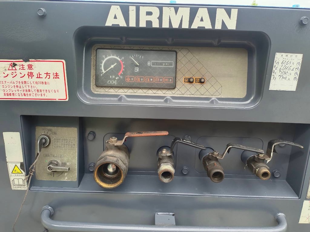 ปั๊มลม AIRMAN 265cfm PDS265S นำเข้ายี่ปุ่น ไม่เคยใช้งานในไทย  