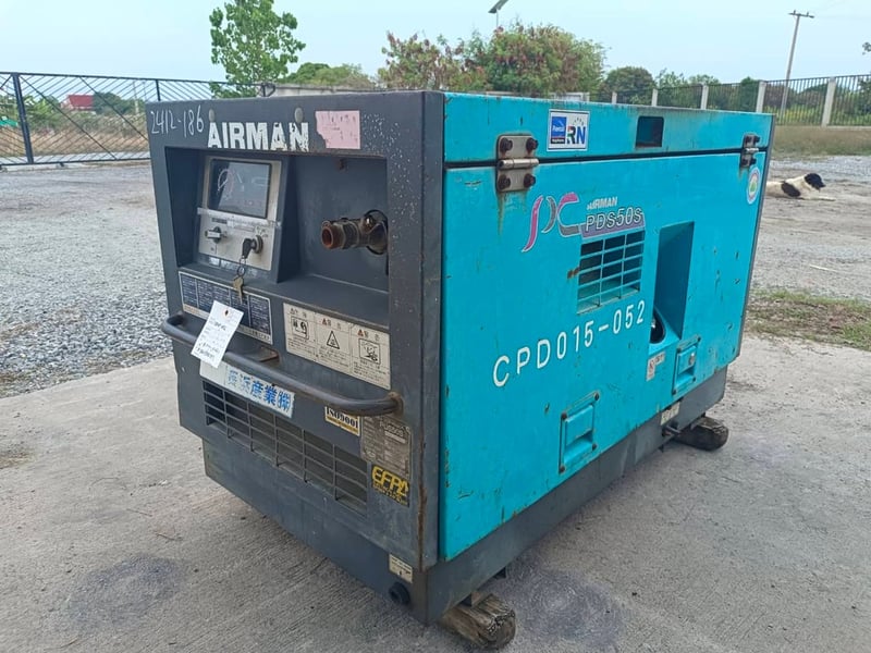 ปั๊มลม AIRMAN PDS50S ชั่่วโมง: 2,828 นำเข้าจากยี่ปุ่น ไม่เคยใช้งานในไทย 