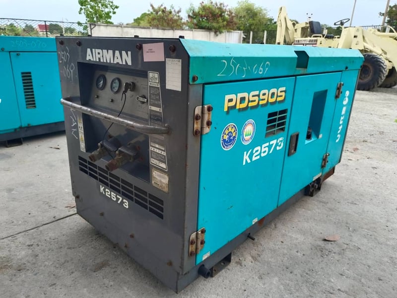ปั๊มลม AIRMAN PDS90S 1,799ชั่วโมง นำเข้าจากยี่ปุ่น ไม่เคยใช้งานในไทย