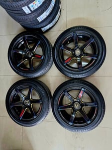 ล้อแท้ COSMIS S1 ขอบ 15 พร้อมยางสภาพสวยมาก สีพิเศษ