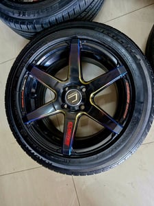ล้อแท้ COSMIS S1 ขอบ 15 พร้อมยางสภาพสวยมาก สีพิเศษ