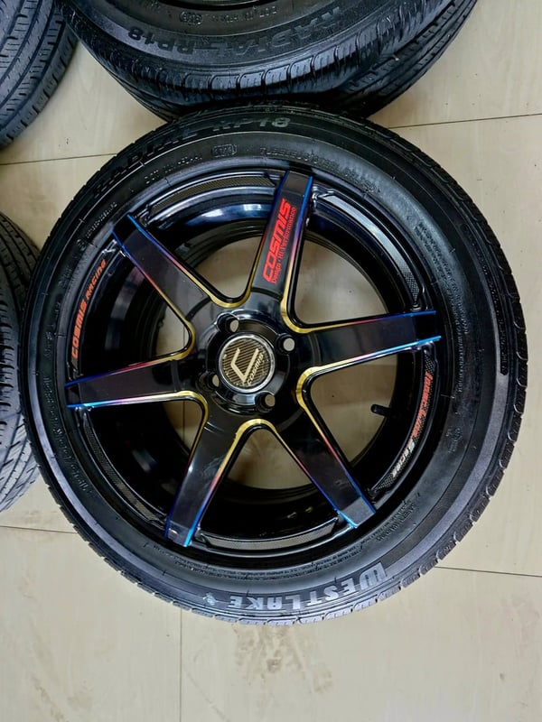 ล้อแท้ COSMIS S1 ขอบ 15 พร้อมยางสภาพสวยมาก สีพิเศษ
