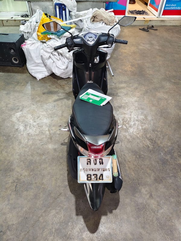 Yamaha​ Mio115 มีเล่มทะเบียน+ชุดโอนลอย (ภาษีขาดเกิน)​ เครื่องเดิม คาบูNpro ระบบไฟติดครบ  ค่าตัว 7,500 บาท          