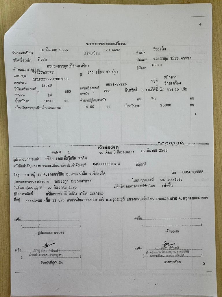 ISUZU FXZ 360แรงม้า รถบรรทุก 10ล้อ พ่วงแม่ลูก ปี2023 เลขไมล์น้อยกว่า 500,000 กม. ISUZU FXZ 360แรงม้า รถบรรทุก 10ล้อ พ่วงแม่ลูก ปี2023 เลขไมล์น้อยกว่า 500,000 กม.