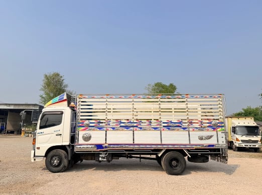 HINO Mega 150แรงม้า รถบรรทุก 6ล้อ กระบะคอกสูง ปี2017
