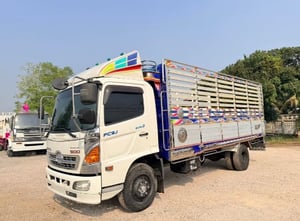HINO Mega 150แรงม้า รถบรรทุก 6ล้อ กระบะคอกสูง ปี2017