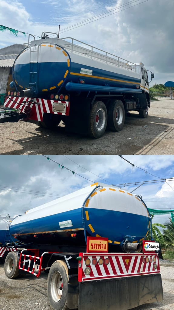 รถพ่วงแม่ลูก ISUZU ถังบรรทุกของเหลว 195 แรงม้า