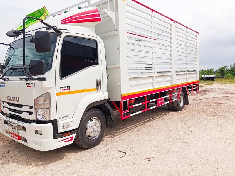 ISUZU FRR 190แรงม้า รถบรรทุก 6ล้อ กระบะคอกสูง ปี2013 เลขไมล์ 200,000 กม.