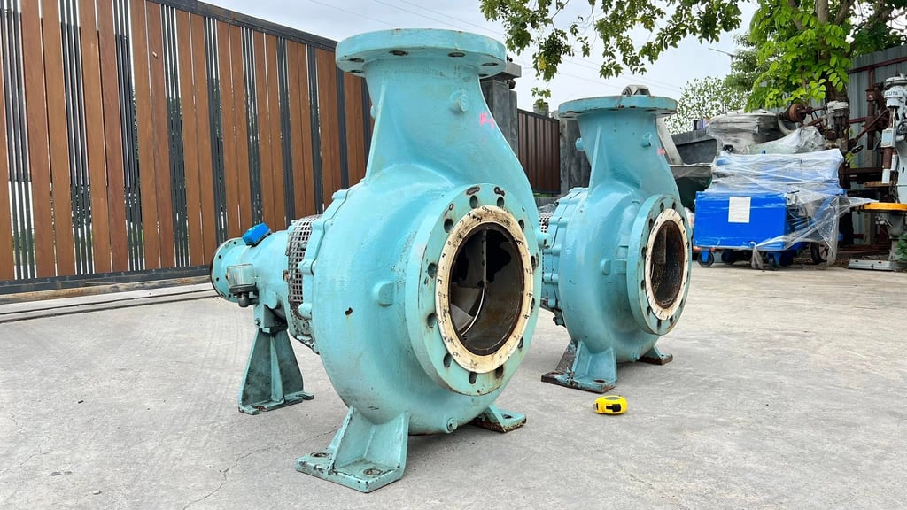 หัวปั้มน้ำหอยโข่งใบสเตนเลสKSB PUMPSปั้มงานยุโรปใบพัดสเตนเลส ขนาด 10”- 8” H : 38 m Q : 400 m3h ใช้กับมอเตอร์ 100 -150 HP สภาพสวยหมุนนิ่ม เข้ามา 2 ตัว หัวปั้มน้ำหอยโข่งใบสเตนเลสKSB PUMPSปั้มงานยุโรปใบพัดสเตนเลส ขนาด 10”- 8” H : 38 m Q : 400 m3h ใช้กับมอเตอร์ 100 -150 HP สภาพสวยหมุนนิ่ม เข้ามา 2 ตัว