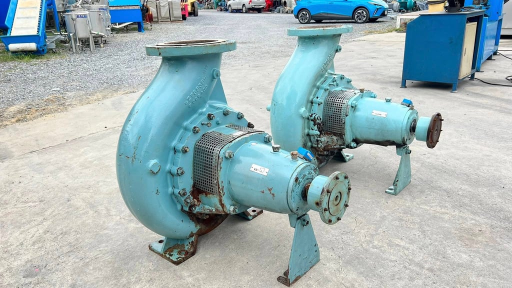 หัวปั้มน้ำหอยโข่งใบสเตนเลสKSB PUMPSปั้มงานยุโรปใบพัดสเตนเลส ขนาด 10”- 8” H : 38 m Q : 400 m3h ใช้กับมอเตอร์ 100 -150 HP สภาพสวยหมุนนิ่ม เข้ามา 2 ตัว หัวปั้มน้ำหอยโข่งใบสเตนเลสKSB PUMPSปั้มงานยุโรปใบพัดสเตนเลส ขนาด 10”- 8” H : 38 m Q : 400 m3h ใช้กับมอเตอร์ 100 -150 HP สภาพสวยหมุนนิ่ม เข้ามา 2 ตัว