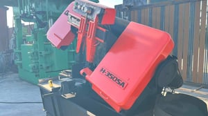 เครื่องเลื่อยสายพานญี่ปุ่น(BANDSAW)AMADA JAPANรุ่น H-350SA (ไม่มีบัคเก็ตหางส่ง)200Vใช้งานได้ปกติ ราคาสุดเร้าใจ