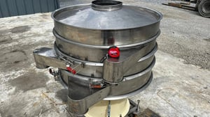 RARE_ITEM ตระแกรงร่อนสั่นเขย่าแบบสเตนเลส แบบ 3 ชั้น เส้นผ่าศูนย์กลาง 1 เมตร (100 cm)380V