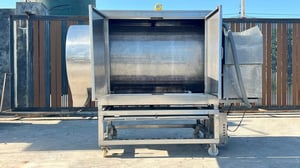 เครื่องล้างสลัดแห้งงานสเตนเลส ขนาดห้อง (กยส) 90 x 135 x 100 cm มีระบบน้ำฉีดล้างในตัว380Vสเตนเลสทั้งตัว