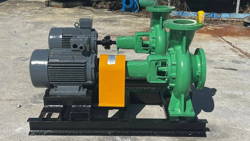 ชุดปั้มน้ำหอยโข่งEBARA JAPANขนาด 10 HP  ใบพัดทองเหลือง ท่อ 6-5”380Vเข้ามา 2 ชุด