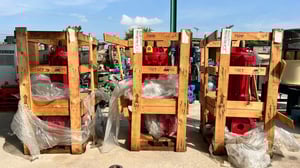 ของใหม่เก่าเก็บ ปั้มจุ่มแช่ไดโว่(Submersible) KAWAMOTO JAPAN ขนาด 25 HP  ท่อ 2”  H : 47- 38 m  Q : 0.1~1.5 m3 min 380V