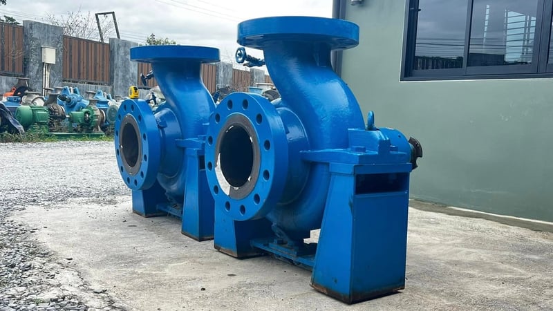 หัวปั้มน้ำหอยโข่ง🇩🇪SULZER GERMANY🇩🇪ขนาด 10 - 10”  H : 52 m Q : 591 m3 h ใช้กับมอเตอร์ 100-125 HP เข้ามา 2 ตัว