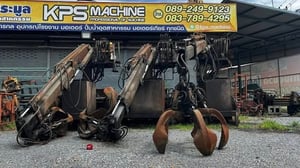 เหลือ 1 ตัว เฮี้ยบช้าง4ตัน(HIAB) HIAB 081 รุ่น 4 ton (4000 kg) ใช้มอเตอร์ไฟฟ้าต้นกำลังในการขับเคลื่อนแม่ปั้มไฮดรอลิค มีรางล้อเลื่อน + หัวขยุ้ม 380V เข้ามา 3 ตัว