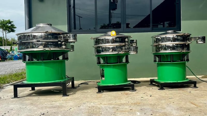 เหลือ 1 ตัว ถังร่อนเขย่างานสเตนเลสแบบ2ชั้น 380V เข้ามา 3 ตัว