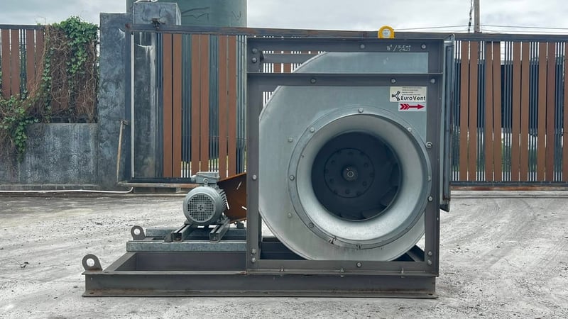 ของใหม่เก่าเก็บ โบลเวอร์ดูดเป่าอากาศของใหม่ EURO VENT ขนาด 5.5 HP 380V ของใหม่เก็บสแปยังไม่ได้ใช้งาน