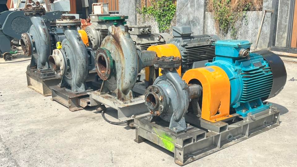 ชุดปั้มน้ำหอยโข่ง EBARA JAPAN 380V เข้ามา 4 ชุด